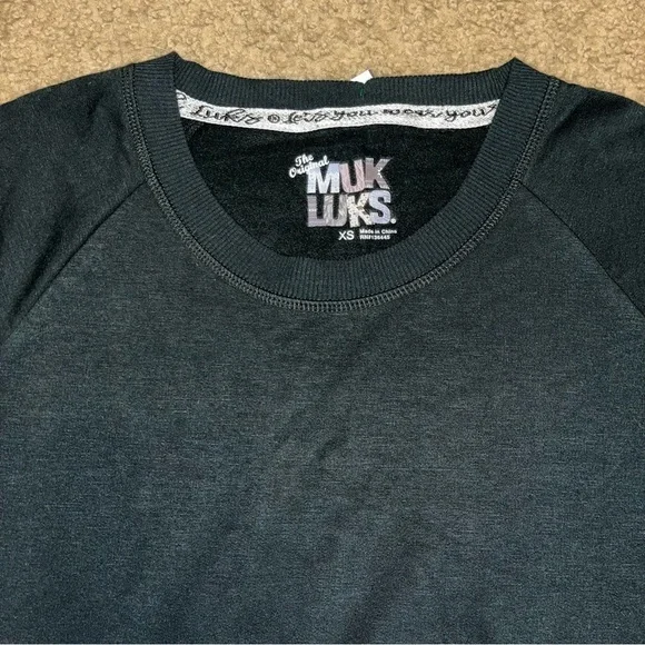 Muk Luks black long sleeve shirt, XS, BRAND NEW - Picture 2 of 3